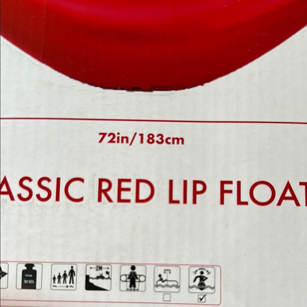 FUNBOY Classic Red Lip Float Raft - Picture 3 of 6